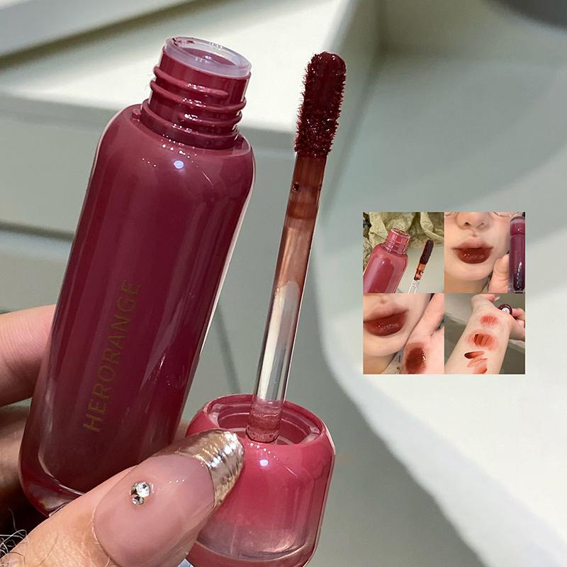 Lip Tint Korean - HERORANGE リップグレイズ ミラーウォーター リップグロス 保湿リキッドリップスティック クリアティントメイクアップ