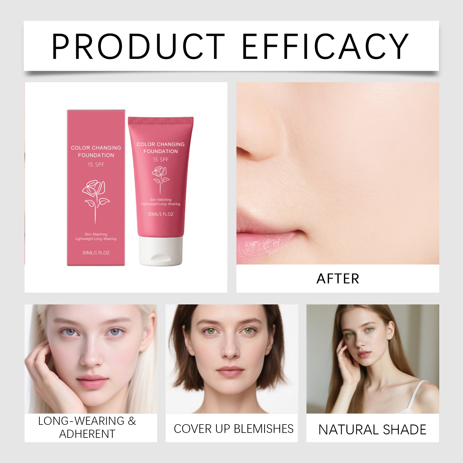 色変化するフルカバーファンデーションメイクアップ、暗い肌を明 - Sunstick Korean Spf のレビューと価格