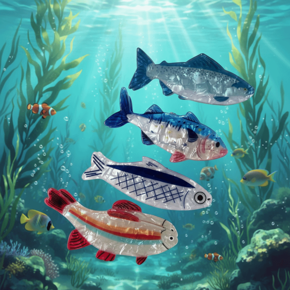ヘアピン 海洋動物 ヘアクリップ ツナ PVC 海洋生物 魚 - Korean Lifestyle & Kids Boutique のレビューと価格